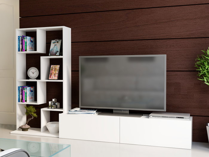 Hanah Home Mueble de TV Blanco de 220 cm